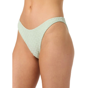 O'Neill Willow Weave Flamenco Cheeky Women's Bikini Bottoms - Green Lily