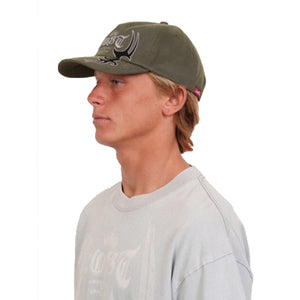 Lost Fang Snapback Men's Hat - Washed Olive