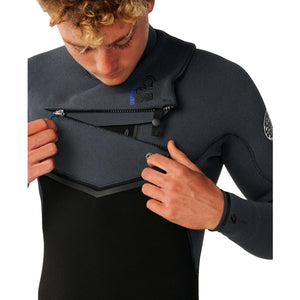 Rip Curl E-Bomb 3/2mm Chest Zip Men's Fullsuit Wetsuit - Charcoal Grey