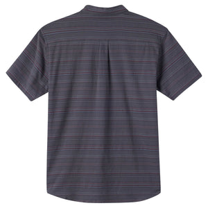O'Neill Seafaring Stripe Stretch Standard Men's S/S Dress Shirt - Graphite