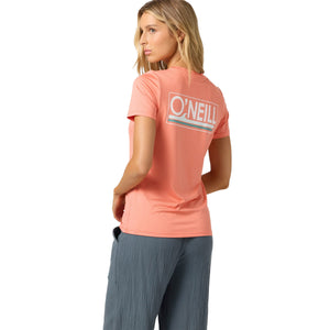 O'Neill Breezy UPF Women's S/S Shirt - Heather Peach Echo