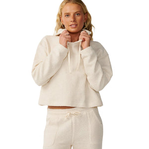 Rip Curl Cala Nights Textured Women's Hoodie - Natural