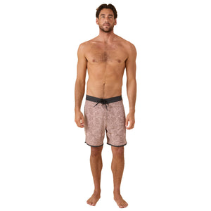Outerknown All Time Scallop Men's Boardshorts - Deep Taupe Ripples