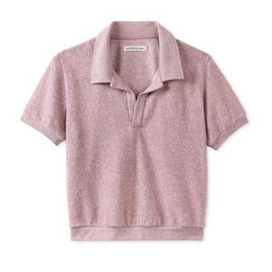 Outerknown Hightide Polo Women's S/S Dress Shirt - Heather Nirvana