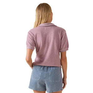 Outerknown Hightide Polo Women's S/S Dress Shirt - Heather Nirvana