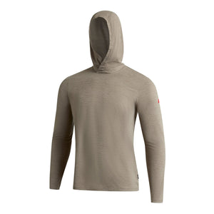 Florence Marine X Airtex Hooded Men's L/S Sun Shirt - Heather Vintage Khaki