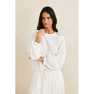 Rhythm Classic Knit Women's Sweater - White