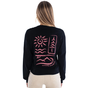 Jetty Sunsets Women's L/S Shirt - Black