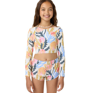 O'Neill Cruising Printed 2" Elastic Youth Girl's Boardshorts - Multi