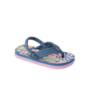 Reef Little Ahi Youth Girl's Strap Sandals - Indigo Tropical