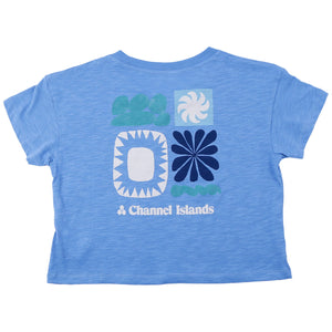 Channel Islands Flowers Crop Women's S/S T-Shirt - Lagoon