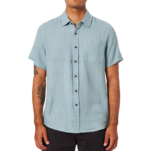 Katin Alan Solid Men's S/S Woven Shirt - Lago