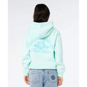 Rip Curl Surf Puff Relaxed Heritage Women's L/S Hoodie - Light Blue