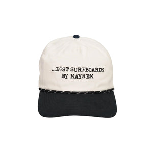 Lost Mayhem Text Snapback Men's Hat - White
