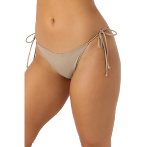 O'Neill Saltwater Solids Maracas Tie Side Women's Bikini Bottoms - Dune