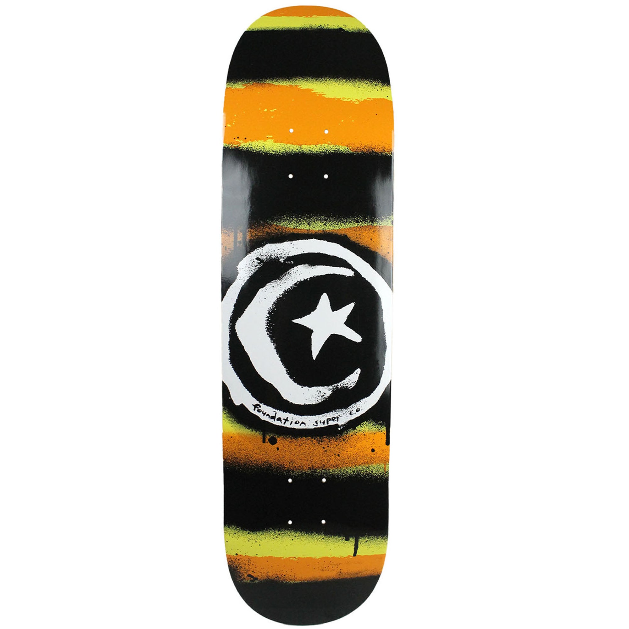 Foundation Star & Moon Distress 8.25" Skateboard Deck