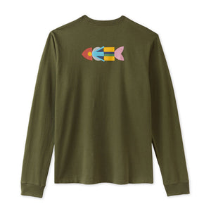 Outerknown Journey Fish L/S Men's Shirt - Olive Night