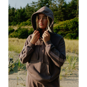 Outerknown The Sideline Club Women's L/S Hoodie - Peppercorn