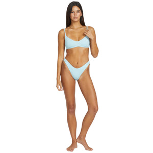Volcom Pucker Up Scoop Crop Women's Bikini Top - Cloud Blue