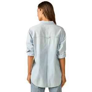 Outerknown The Denim Weekend Women's L/S Button Up - Pale Blue