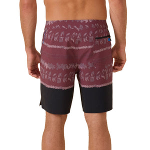Outerknown APEX Evolution Kelly Slater 19" Men's Boardshorts - Plum Wine Lei