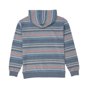 Quiksilver Great Otway Yarn- Dyed Stripe Men's Hoodie - Dark Denim