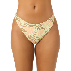 O'Neill Cove Floral Flamenco Revo Cheeky Women's Bikini Bottoms - Citron