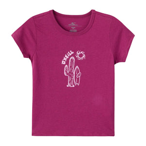 O'Neill Desert Sun Willa Skimmer Youth Girl's S/S T-Shirt - Raspberry