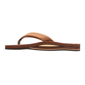 Rainbow Double Layer Premier Leather Men's Sandals - Redwood