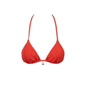 Rhythm Leilani Slide Tri Women's Bikini Top - Red