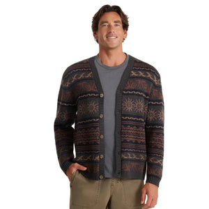 Roark Nomad Cardigan Men's L/S Sweater - Rust