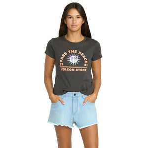 Volcom 1991 Stoned Demin Women's Shorts - Blue Drift