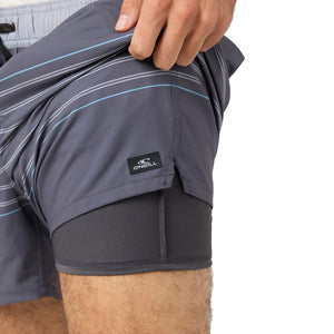 O'Neill Perform Light Lined Elastic Waist 15" Men's Walkshorts - Graphite