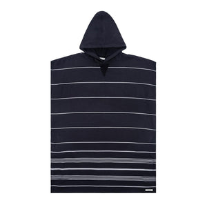 Sand Cloud Classic Stripe Hooded Poncho - Black
