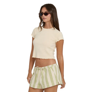 Billabong Shelly Knit Women's S/S T-Shirt - Dove
