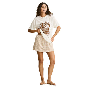 Rhythm London Check Women's Skort - Natural
