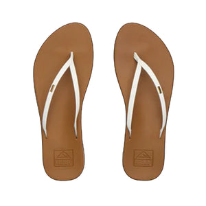 Reef Cushion Slim Women's Sandals - White/Tan