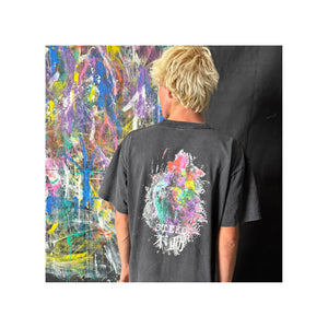 Steko Painted Fudo Men's S/S Shirt - Faded Black