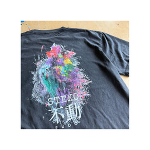 Steko Painted Fudo Men's S/S Shirt - Faded Black