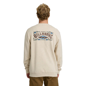 Billabong Short Sands Crewneck Men's L/S Sweatshirt - Oatmeal Heather