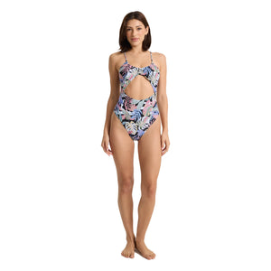 Volcom Trop Till You Drop Keyhole One-Piece Women's Swimsuit - Garden Multi
