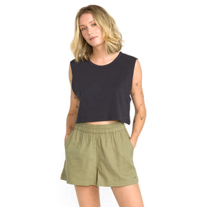 Volcom Lived In Track Women's Walkshorts - Light Army