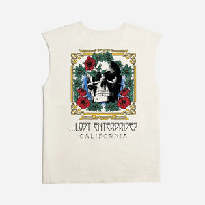 Lost Gratitude Cut Off Men's S/S Shirt - Vintage White
