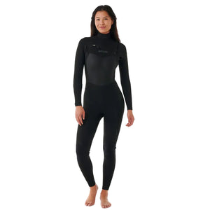 Rip Curl Dawn Patrol 3/2mm Chest Zip Women's L/S Wetsuit - Black
