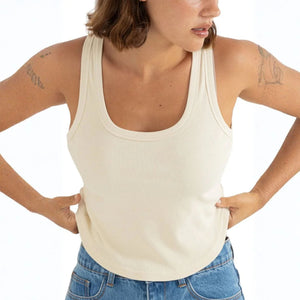 Rhythm Essential Ribbed Women's Tank - Natural