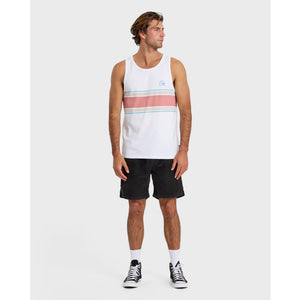Quiksilver Floater Stripe Men's Tank - White