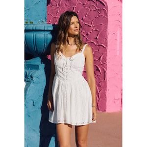 O'Neill Camden Embroidered Mini Women's Dress - White