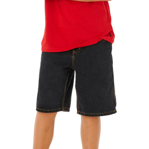Rip Curl Hyped Up 20" Denim Youth Boy's Walkshorts - Washed Black