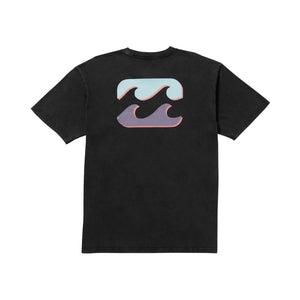 Billabong Decal Regular Wave Wash Men's S/S T-Shirt - Washed Black
