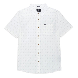 Volcom Bankstone Men's S/S Dress Shirt - White Combo